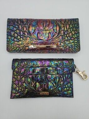 Brahmin Black Pearl Wallet & Pouch NWT #2960